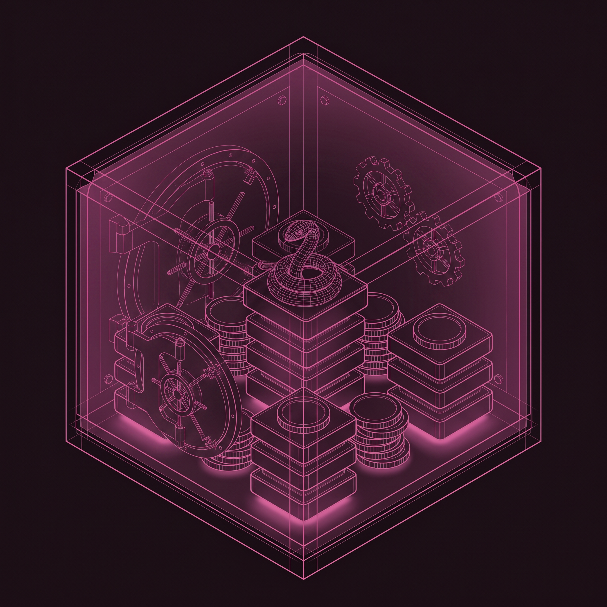 Treasury gear isometric icon